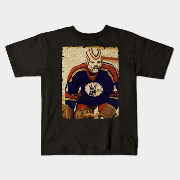 Denis Herron, 1976 in Kansas City Scouts (86 GP) Kids T-Shirt by Momogi Project